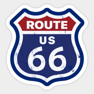 Route 66 Rustic Sign Sticker